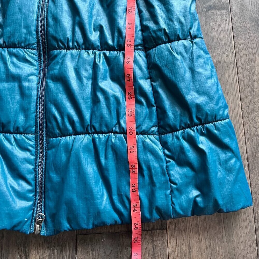 Patagonia Lidia Parka Size XS Teal Long Puffer Jacket Outdoor Winter Insulated - Picture 8 of 9